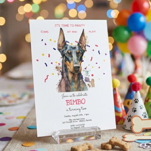 Convites Vamos, festa de aniversário de cão