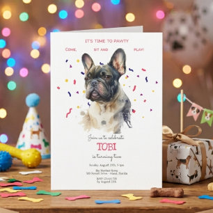 Convites Vamos, festa de aniversário de cão