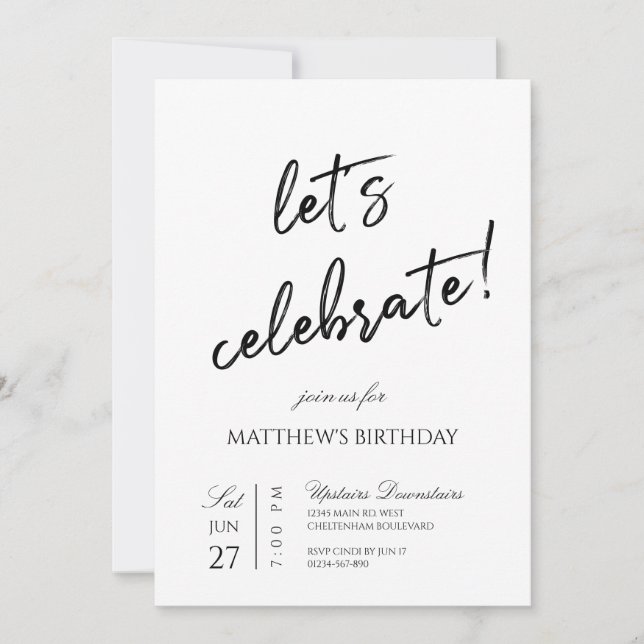 Convites Vamos Festa de Celebração (Frente)