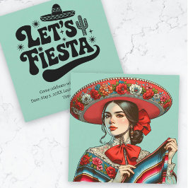 Convites Vamos Festa Groovy Festivo Sombrero