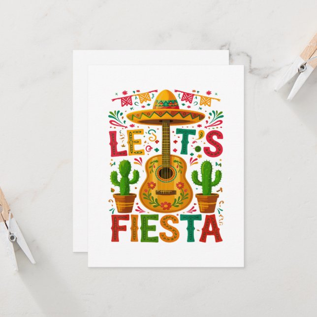 Convites Vamos Festejar Fiesta Cinco De Mayo (Frente/Verso In Situ)