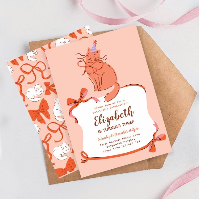 Convites Vamos Festejar Gatito Fofinho Aniversário (Criador carregado)
