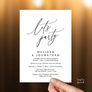 Convites Vamos Festejar, Recepção de Casamento Romântico Mo