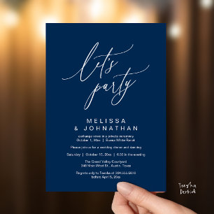Convites Vamos Festejar, Recepção de Casamento Romântico Mo