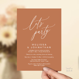 Convites Vamos Festejar, Recepção de Casamento Romântico Mo