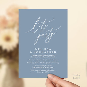 Convites Vamos Festejar, Recepção de Casamento Romântico Mo