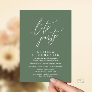 Convites Vamos Festejar, Recepção de Casamento Romântico Mo