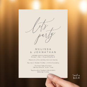 Convites Vamos Festejar, Recepção de Casamento Romântico Mo