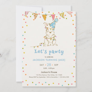 Convites Vamos Festejar Tema Cachorro Aniversário Menino Ed