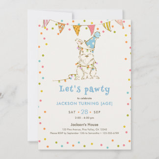 Convites Vamos Festejar Tema Cachorro Aniversário Menino Ed