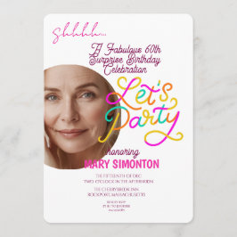 Convites Vamos festejar! Uma festa surpresa de 60 anos fabu