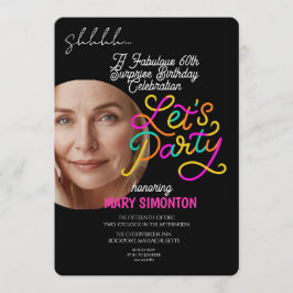 Convites Vamos festejar! Uma festa surpresa dos 60 anos fab