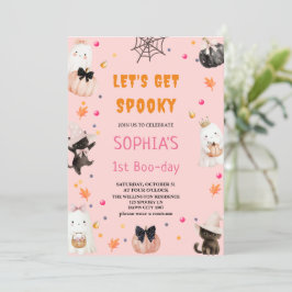 Convites Vamos fica assustado Dia 1rua de Halloween Anivers