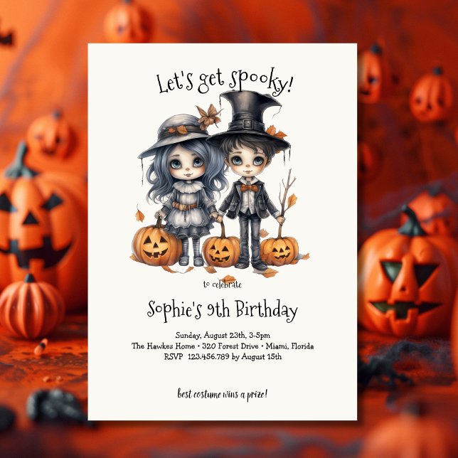 Convites Vamos fica assustado! Festa de aniversário de cria (Criador carregado)