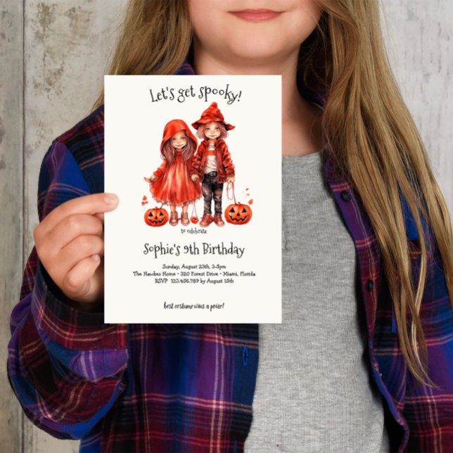 Convites Vamos fica assustado! Festa de aniversário de cria (Criador carregado)