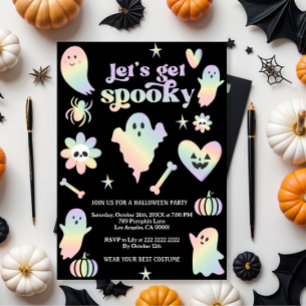 Convites Vamos fica assustado, festa de Halloween