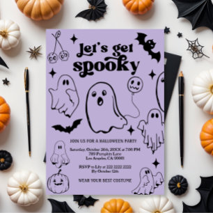 Convites Vamos fica assustado, festa de Halloween