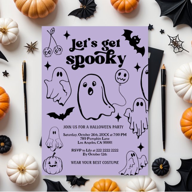 Convites Vamos fica assustado, festa de Halloween (Criador carregado)