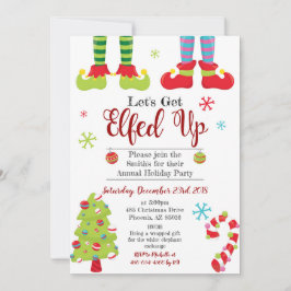 Convites Vamos fica de Festa de Natal Elf Xmas