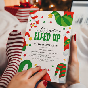 Convites Vamos Ficar Elfos Festa de Natal
