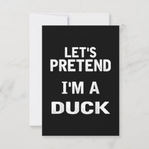 Convites Vamos fingir que sou um pato Fantasia engraçada de