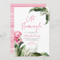 Vamos Flamingle Flamingo Tropical Chá de fraldas