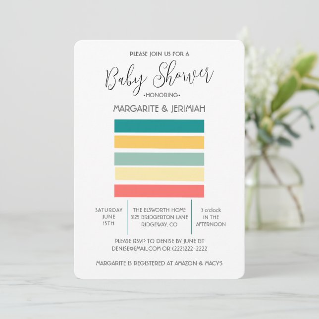 Convites Vamos Get Beachy (Em pé/Frente)