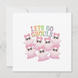 Convites Vamos Ghouls - Bonitinho e Dia de as Bruxas engraç