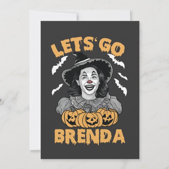 Convites Vamos Go Brenda Spooky Halloween Kamala Harris (Frente)