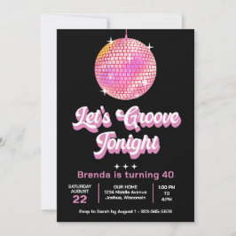 Convites Vamos Groove Hoje à Noite Tema dos Anos 70 Anivers