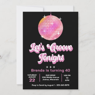 Convites Vamos Groove Hoje à Noite Tema dos Anos 70 Anivers