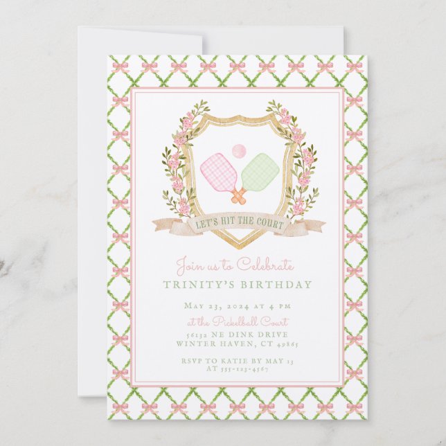 Convites Vamos Hit, Tribunal | Esfera de picles cor-de-rosa (Frente)