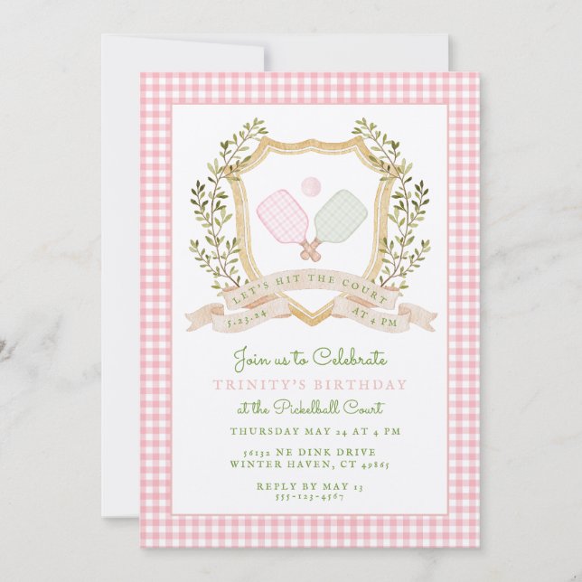 Convites Vamos Hit, Tribunal | Prickle Ball Aniversário (Frente)