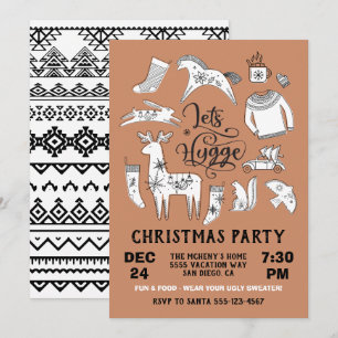 Convites Vamos Hygge Festa de Natal de Inverno Aconchegante
