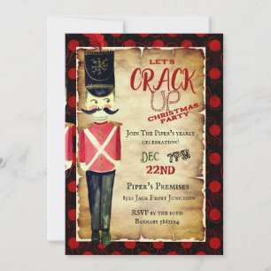 Convites Vamos Invoca O Invasão Vermelho De Noz-Cracker De 