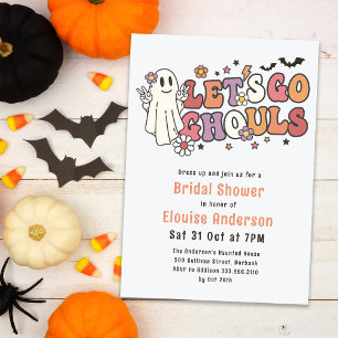 Convites Vamos Ir Ghouls Chá de panela de Halloween