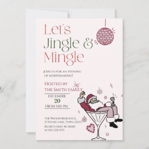 Convites Vamos Jingle e Mingle, Papais noeis Parte Cocktail