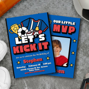 Convites Vamos jogar - Futebol com Foto
