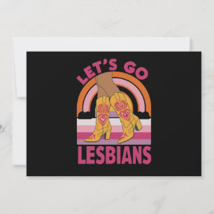 Convites Vamos Lá Lésbicas Mês do Orgulho LGBTQ Cowgirl