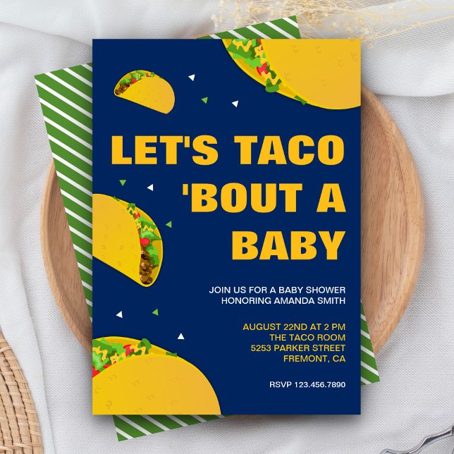 Convites Vamos mexicano Fiesta Taco 'Bout a Chá de fraldas' (Criador carregado)