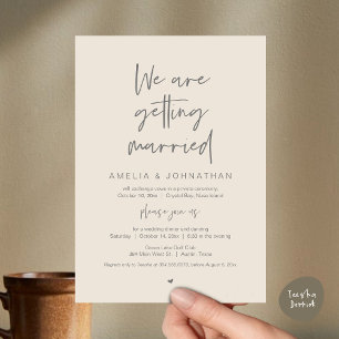 Convites Vamos nos casar, Elopement Janta Dançando