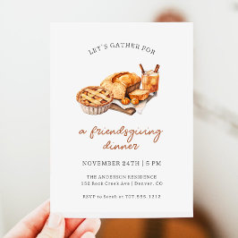 Convites Vamos nos reunir para o jantar de Friendsgiving