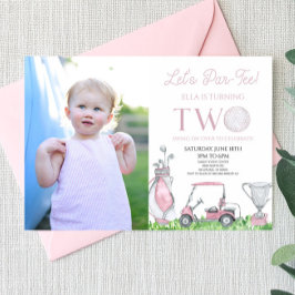 Convites Vamos Par-Tee Festa de segundo aniversário de Golf