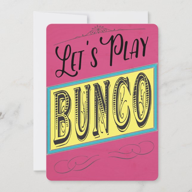 Convites Vamos Play Bunco (Frente)
