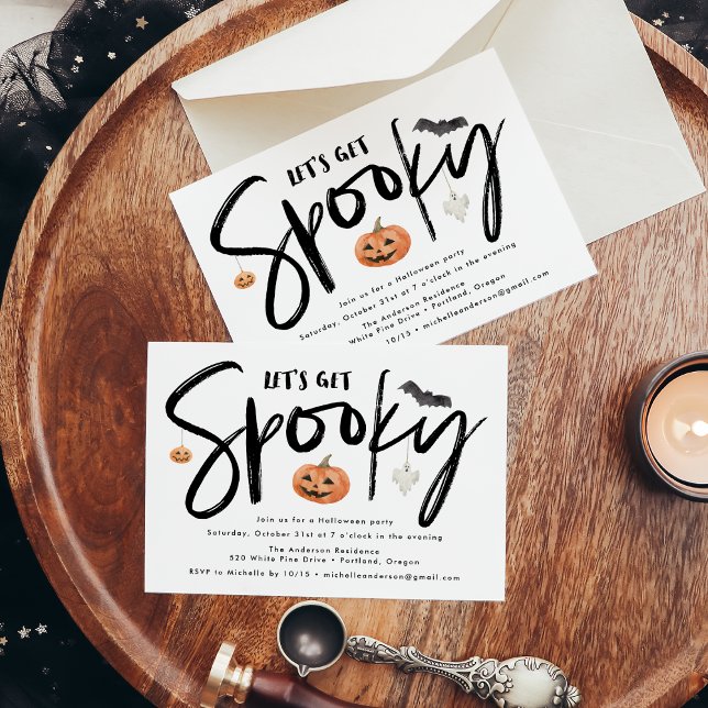 Convites Vamos Sai da Festa Moderna de Halloween (Criador carregado)