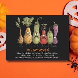 Convites VAMOS, SPOOKY, vegetais, Dia das Bruxas