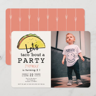 Convites Vamos Taco Bout Uma festa Fiesta Foto Aniversário