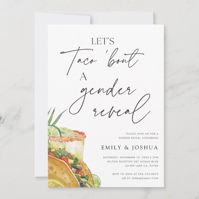 Convites Vamos Taco Sobre Uma Revenda De Gênero (Frente)