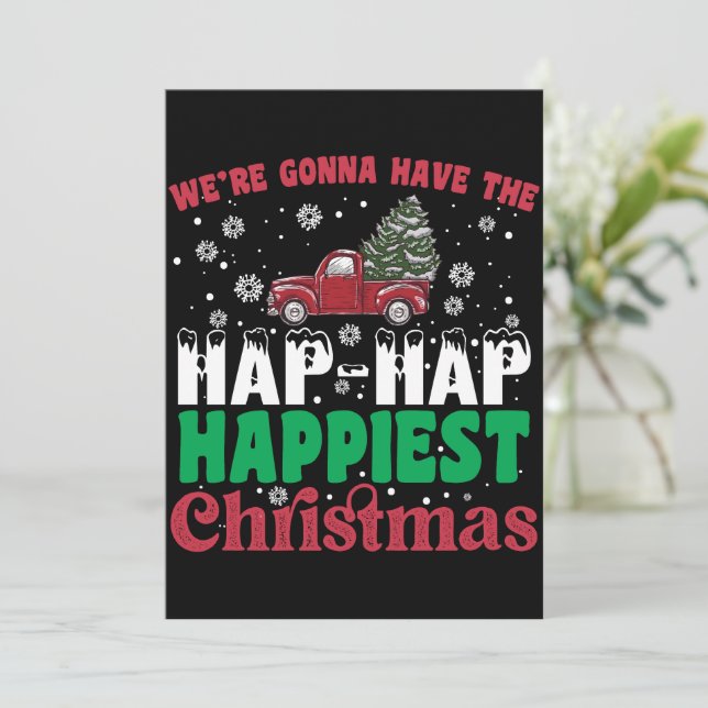 Convites Vamos Ter O Feliz Natal Mais Feliz (Em pé/Frente)