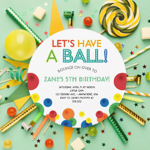 Convites Vamos ter uma festa de aniversário com balões em c